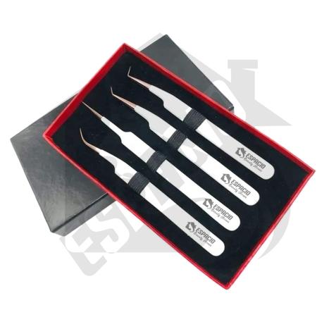 Eyelash Tweezers 4 Pieces Set