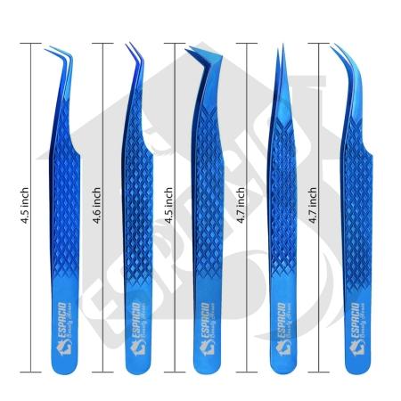 Eyelash Tweezers 5 Pieces Set