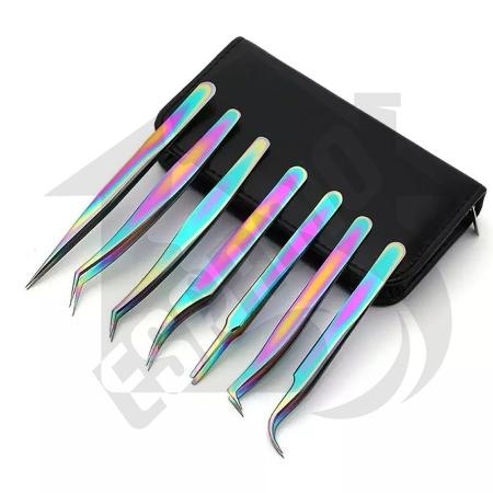 Eyelash Tweezers 7 Pieces Set